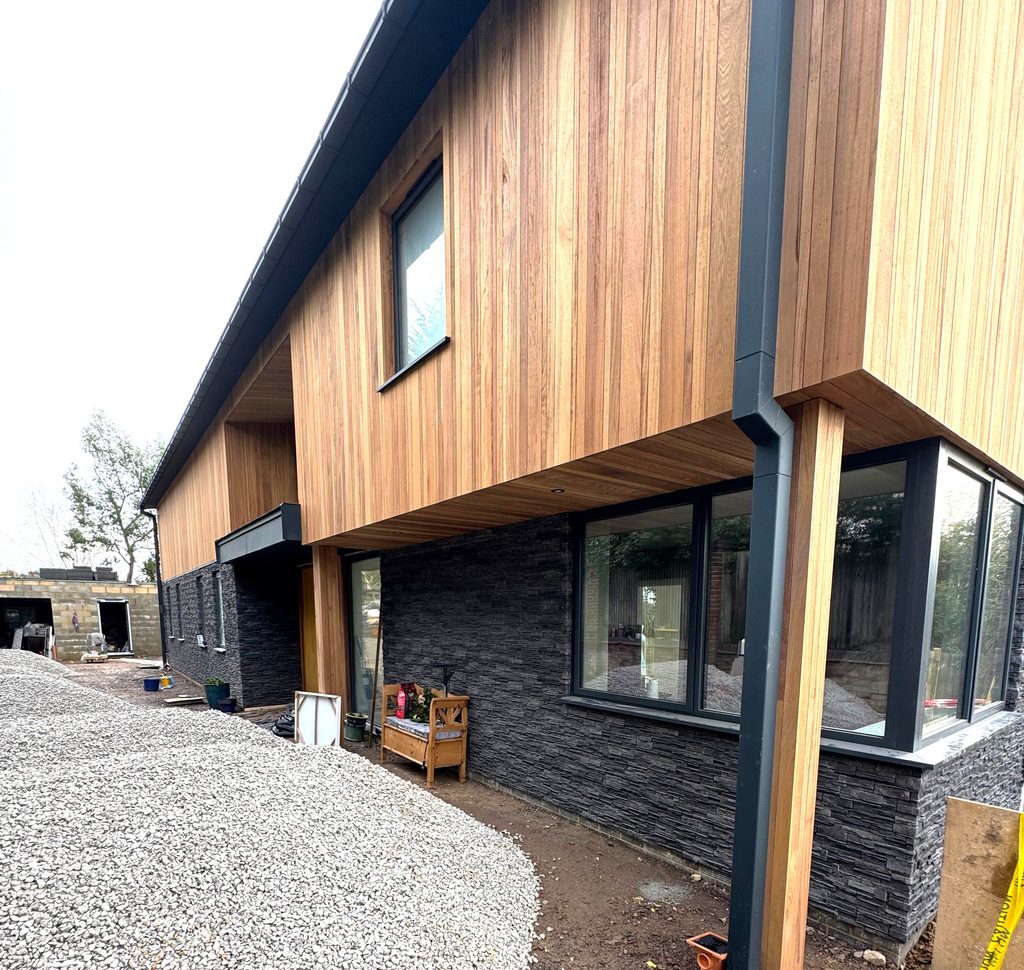 Cumbrian Slate Stone Cladding – New Build Mansion in Brighton
