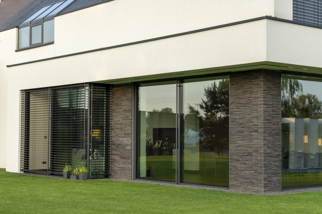 Residential property with Dark Grey Stone Cladding
