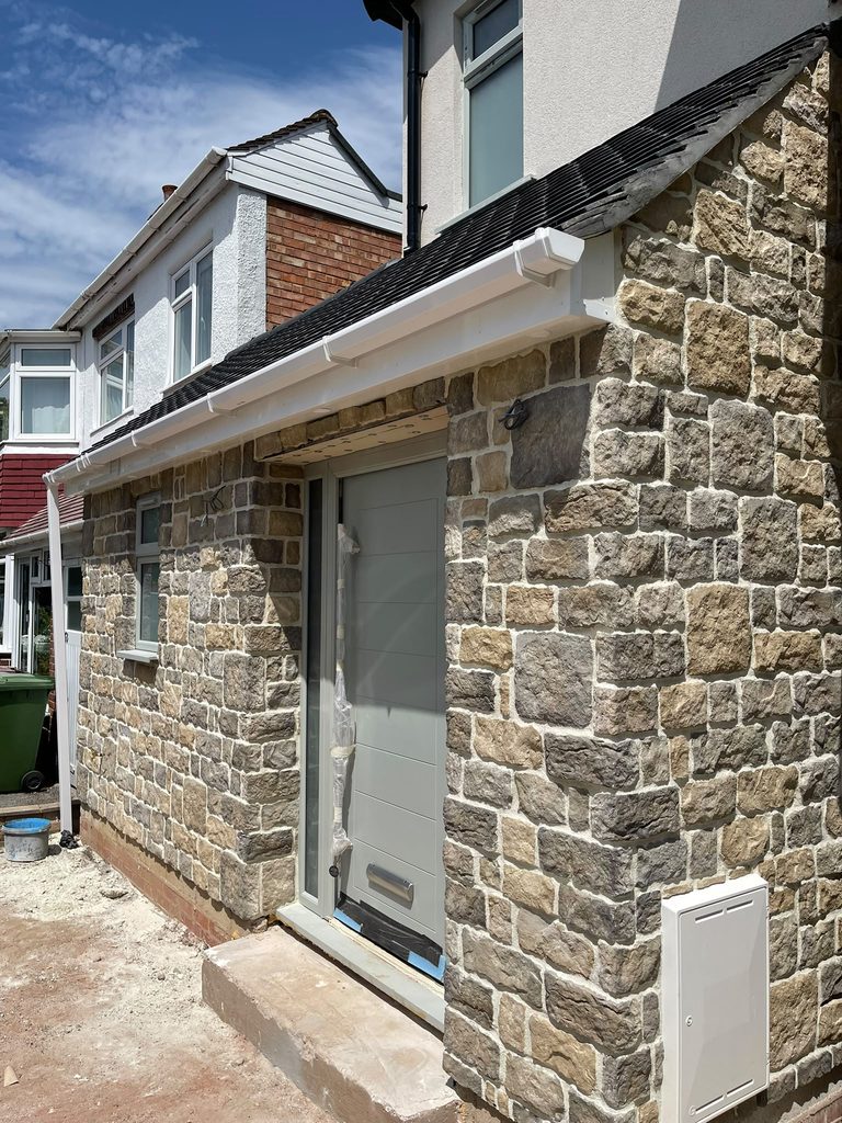 Country Stone Cream stone slips on transformed Birmingham home